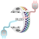 PLGD "Polkadot" Apple Watch Band [White/Rainbow]