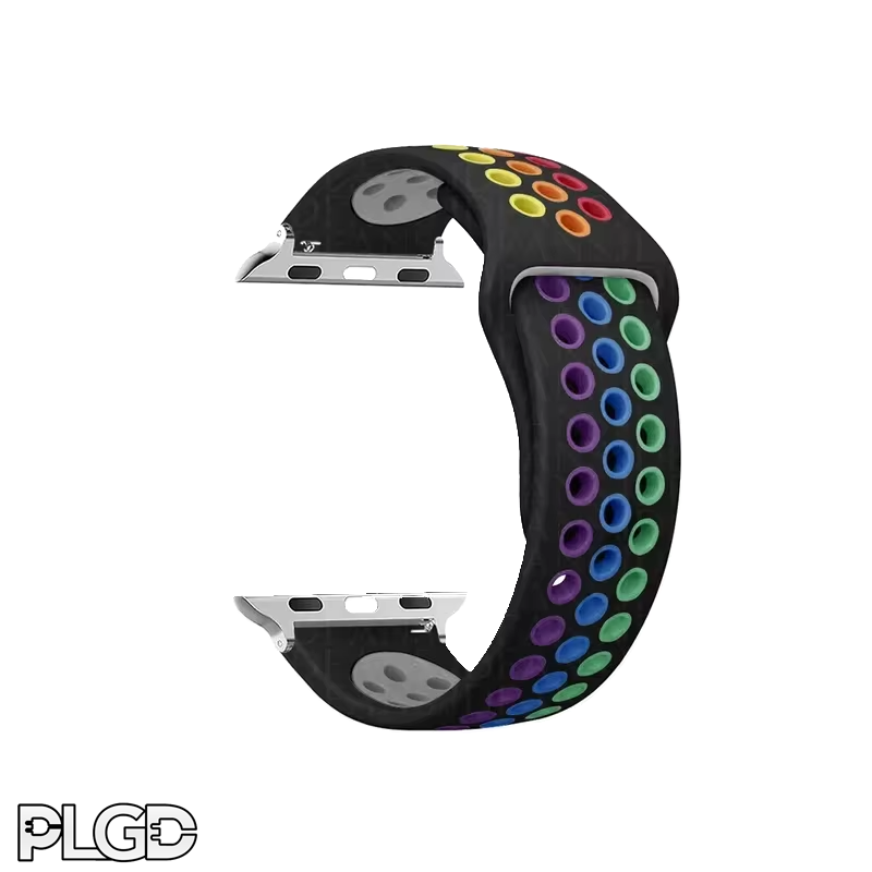 PLGD "Polkadot" Apple Watch Band [Black/Rainbow]