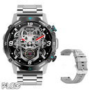 PLGD "SERIES S" SMARTWATCH + FREE EXTRA STRAP [SILVER] - PLGD