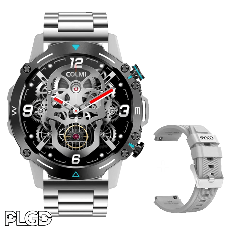 PLGD "SERIES S" SMARTWATCH + FREE EXTRA STRAP [SILVER] - PLGD