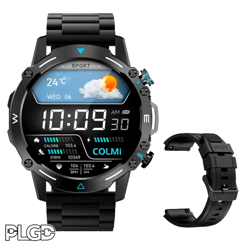 PLGD "SERIES S" SMARTWATCH + FREE EXTRA STRAP [BLACK] - PLGD