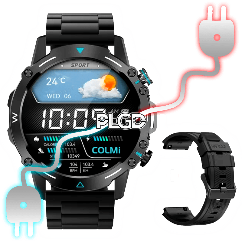 PLGD "SERIES S" SMARTWATCH + FREE EXTRA STRAP [BLACK] - PLGD