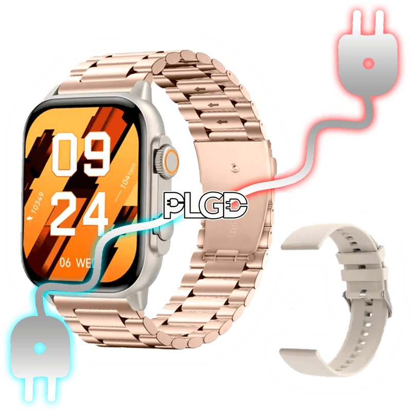 PLGD "SERIES X" SMARTWATCH + FREE EXTRA STRAP [GOLD] - PLGD